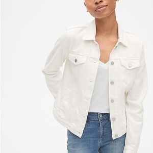 GAP White Denim Jacket - Size XL